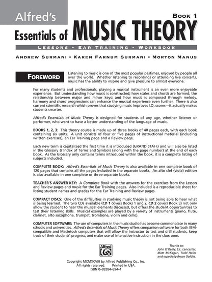 Alfred'S Essentials of Music Theory, Bk 1