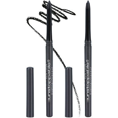 Unstoppable Waterproof Mechanical Grey Eyeliner Pencil, Easy to Apply, Smooth Gl