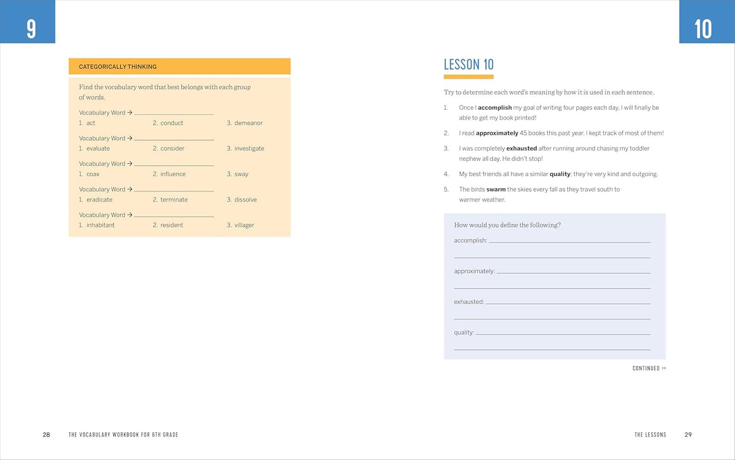 The Vocabulary Workbook for 6Th Grade: Weekly Activities to Boost Your Word Powe