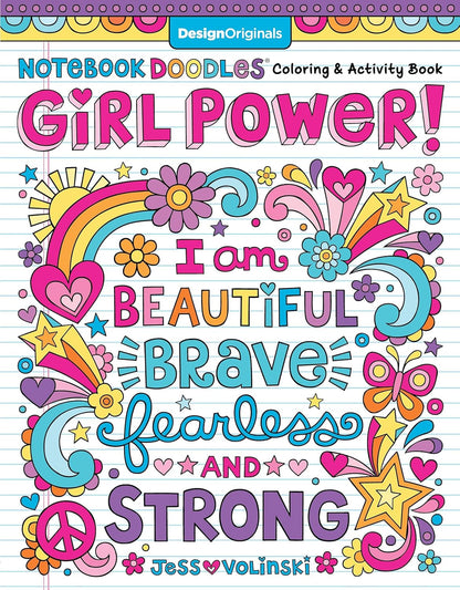 Notebook Doodles Girl Power! Coloring & Activity Book (Design Originals) 32 Insp