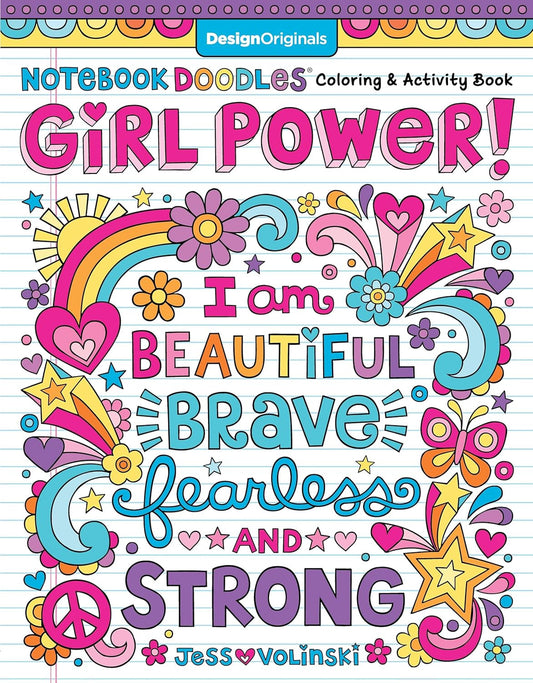 Notebook Doodles Girl Power! Coloring & Activity Book (Design Originals) 32 Insp