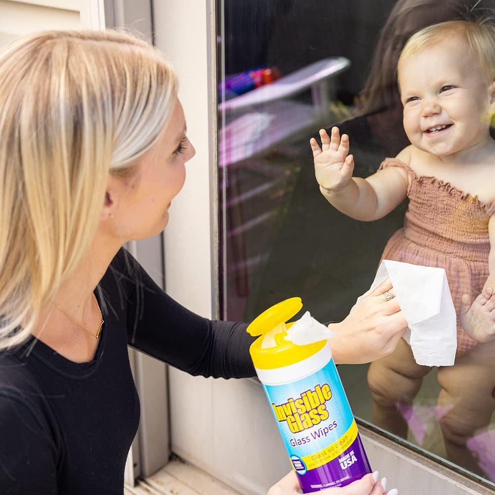 90160 Glass Cleaning Wipes Perfect for Cleaning Mirrors, Windows, and Windshield