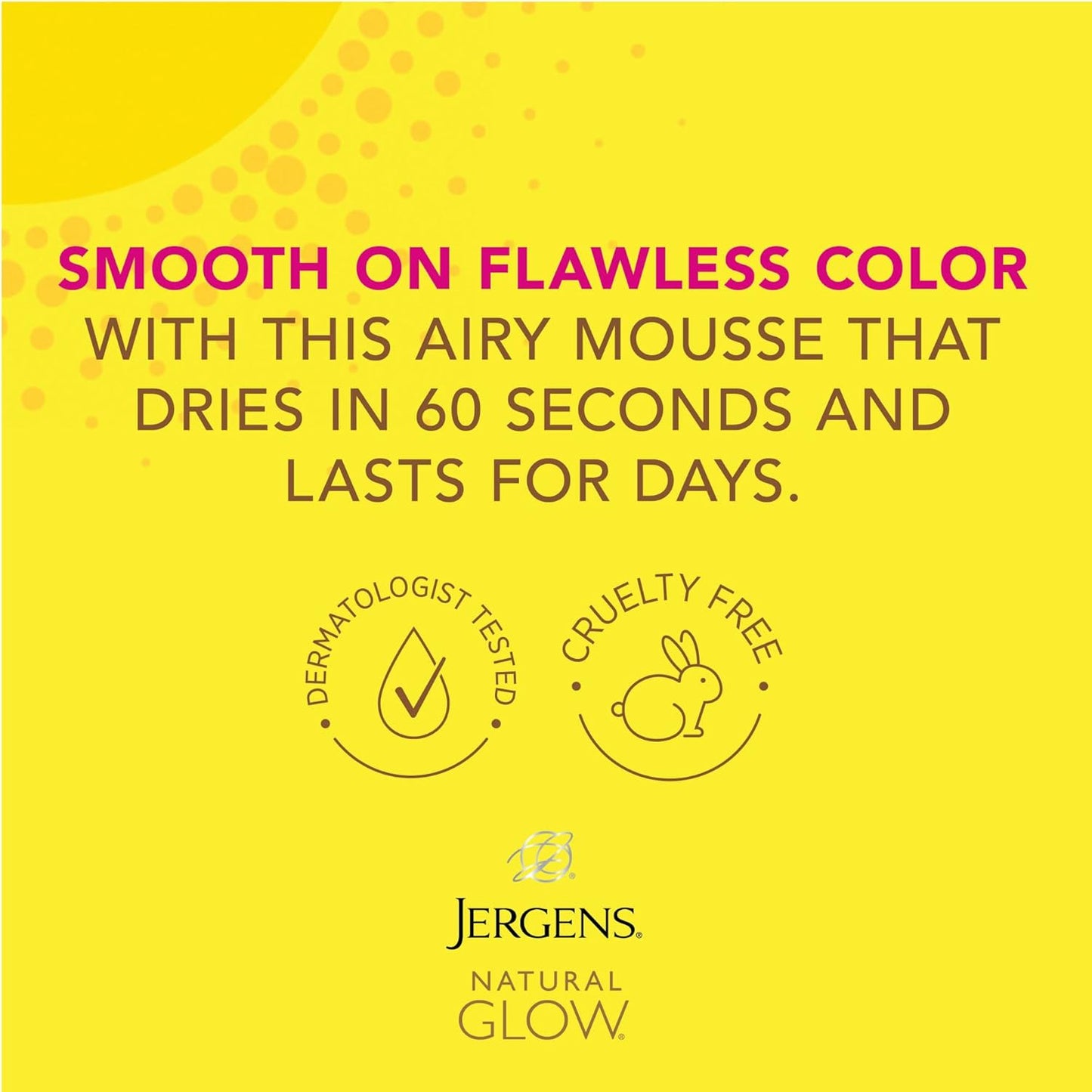 Natural Glow Instant Sun Body Mousse, Self Tanner for Deep Bronze Tan, Sunless T