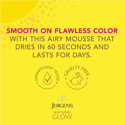 Natural Glow Instant Sun Body Mousse, Self Tanner for Deep Bronze Tan, Sunless T