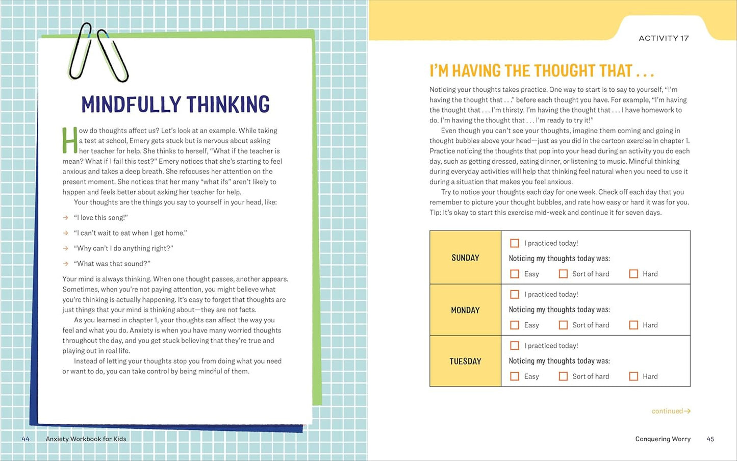 Anxiety Workbook for Kids: 50+ Fun Mindfulness Activities to Feel Calm, Build Aw