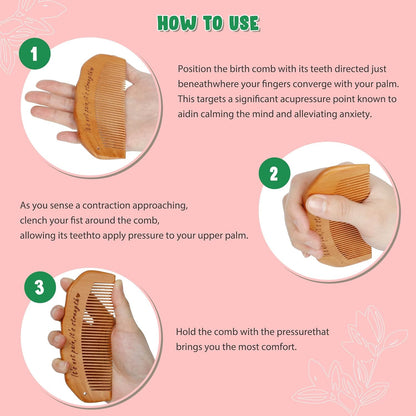 2 Pack Labor Comb Pregnancy Must Haves Labor and Delivery Essentials Birthing Co