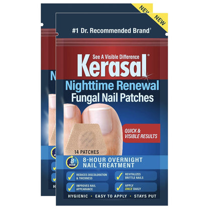 Nighttime Renewal Fungal Nail Patches - 14 Patch Twin Pack - Overnight Nail Repa