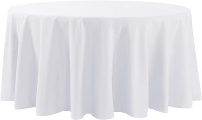 120 Inch round Tablecloth Washable Polyester Table Cloth Decorative Table Cover