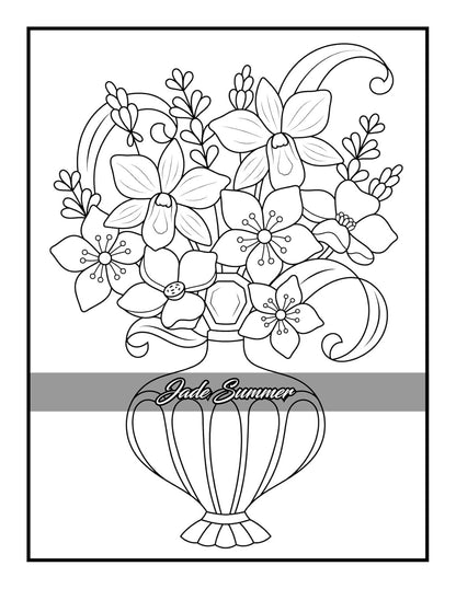 100 Flowers: an Adult Coloring Book with Bouquets, Wreaths, Swirls, Patterns, De