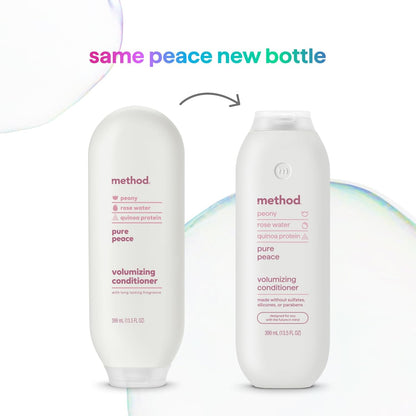 Volumizing Conditioner, Pure Peace with Rose, Peony, and Pink Sea Salt Scent Not