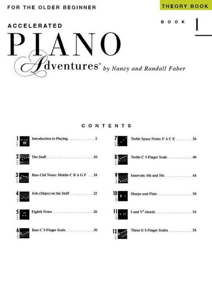 Accelerated Piano Adventures: for the Older Beginner - Theory Book 1 | Piano The