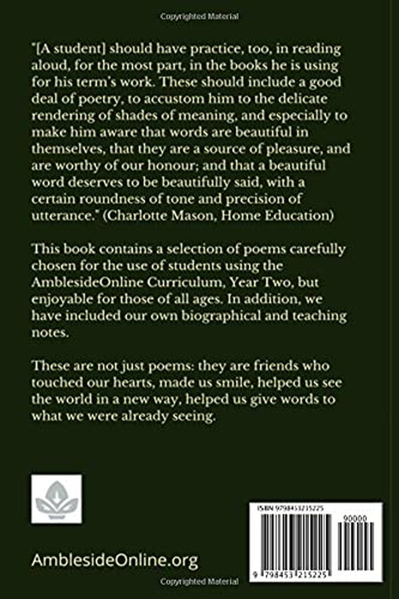 Amblesideonline Poetry Anthology Volume Two: Walter De La Mare, Eugene Field, Ja