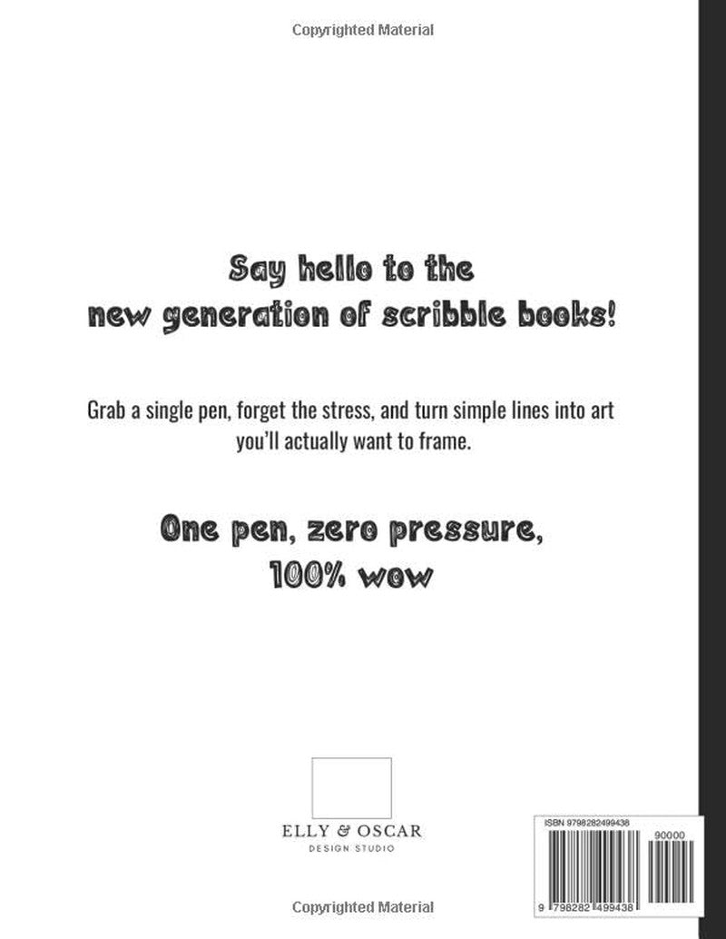 One Pen, One Color: Adult Coloring Book, Single Color, Stress Free, Black & Whit