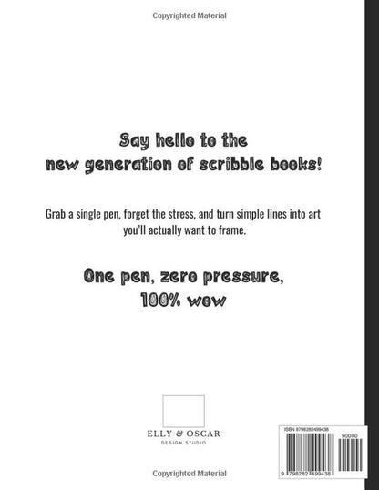 One Pen, One Color: Adult Coloring Book, Single Color, Stress Free, Black & Whit