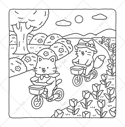 Sweetheart: Coloring Book for Adults & Teens Featuring Adorable Animals Valentin