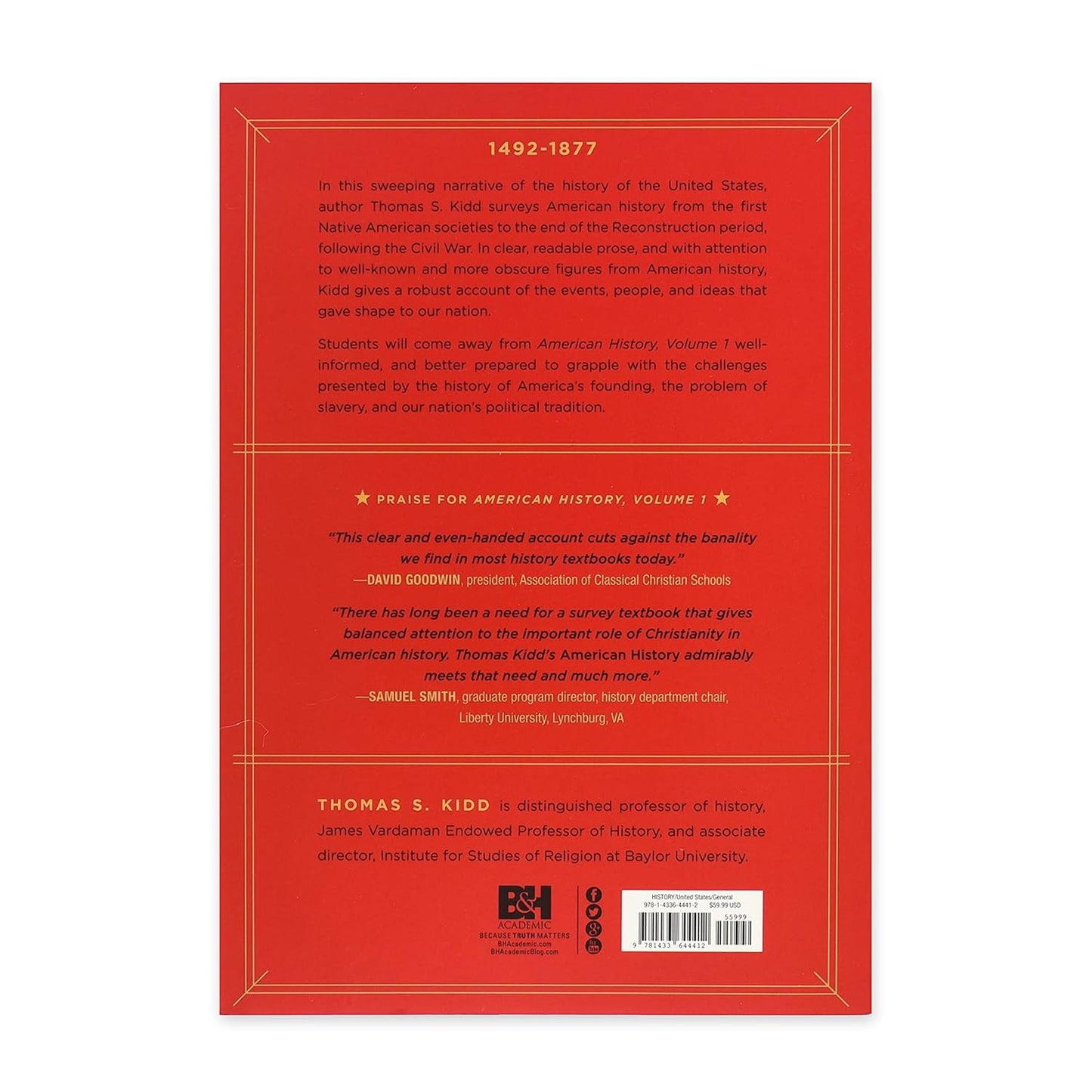 American History, Volume 1: 1492-1877