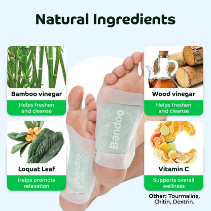 Original Deep Cleansing Foot Pads | Rana Pads | Premium Natural Bamboo Foot Pads