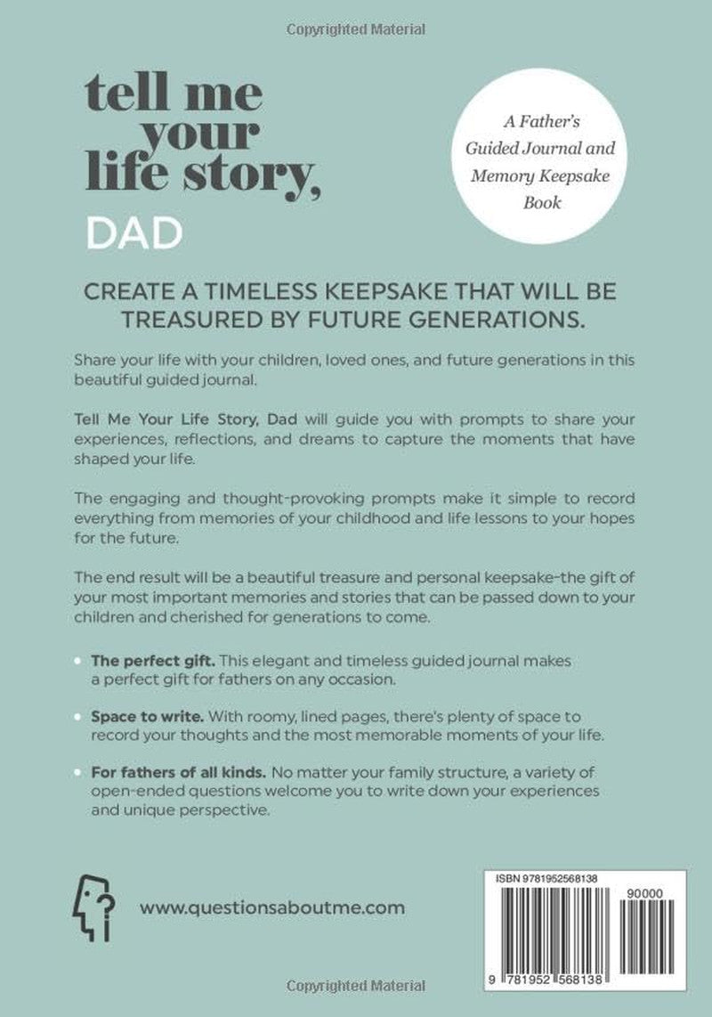 Tell Me Your Life Story, Dad: a Father’S Guided Journal and Memory Keepsake Book