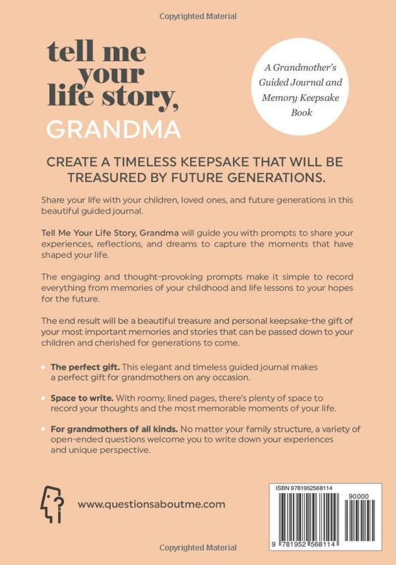 Tell Me Your Life Story, Grandma: a Grandmother’S Guided Journal and Memory Keep