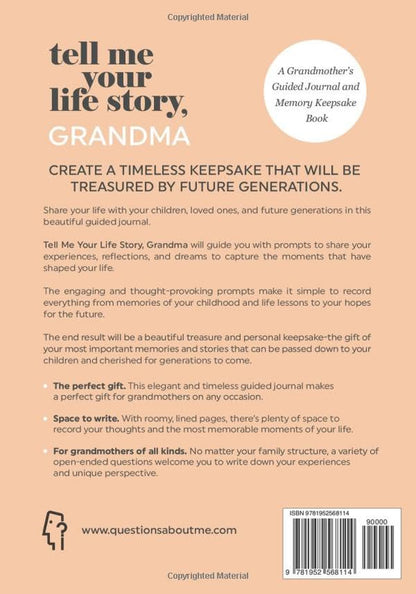 Tell Me Your Life Story, Grandma: a Grandmother’S Guided Journal and Memory Keep