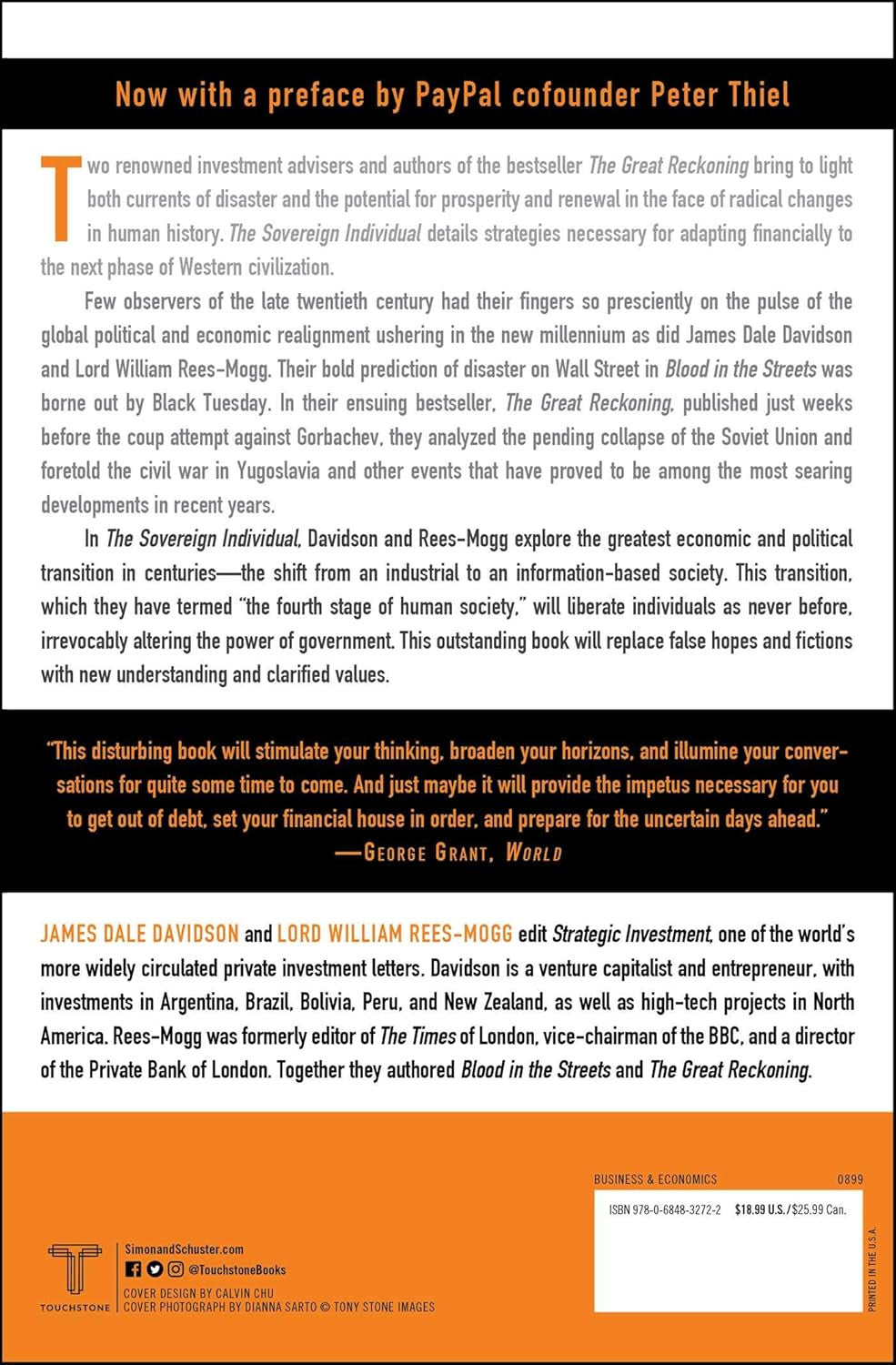 The Sovereign Individual: Mastering the Transition to the Information Age