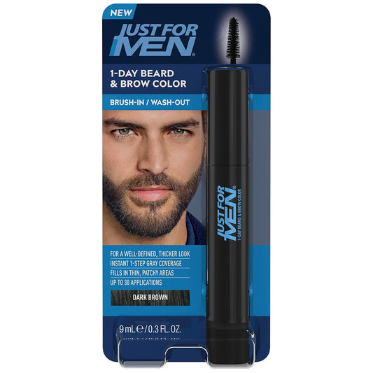 1-Day Beard & Brow Color, Temporary Color for Beard and Eyebrows, for a Fuller,