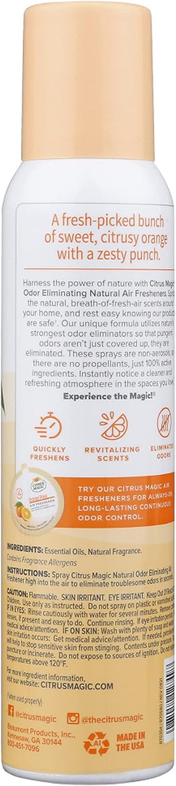 Odor Eliminator Air Freshener Spray for Home, Orange Blast, 3-Ounce, Pack of 3