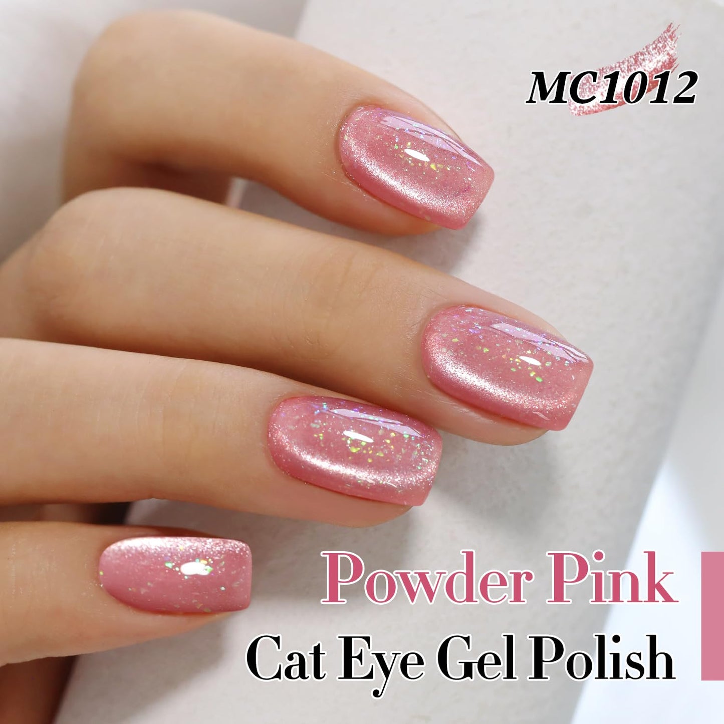 0.5 OZ Cat Eye Gel Polish with Magnet 15ML Holographic Glitter Shimmer Transluce
