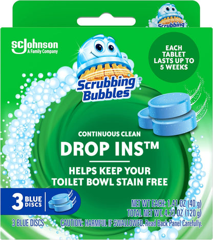 Toilet Tablets, Continuous Clean Toilet Drop Ins, Helps Keep Toilet Stain Free a