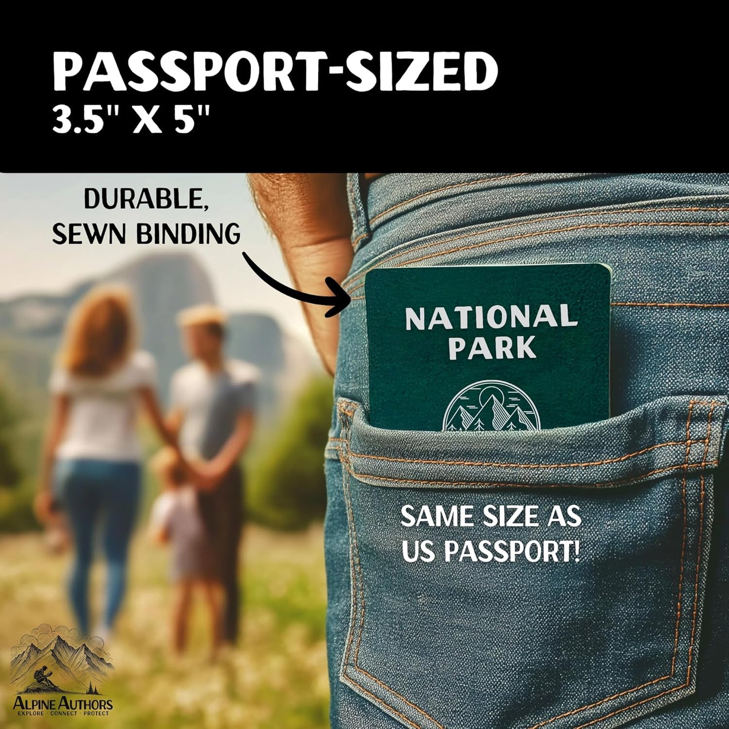 National Parks Stamp Book with Sticker Set: Passport-Sized National Park Book wi