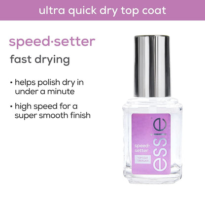 Nail Care, 8-Free Vegan, Speed Setter Top Coat, Quick-Dry Nail Polish, 0.46 Fl O