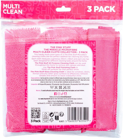 – the Pink Stuff – Miracle Microfibre Cloth Collection 3 Pack