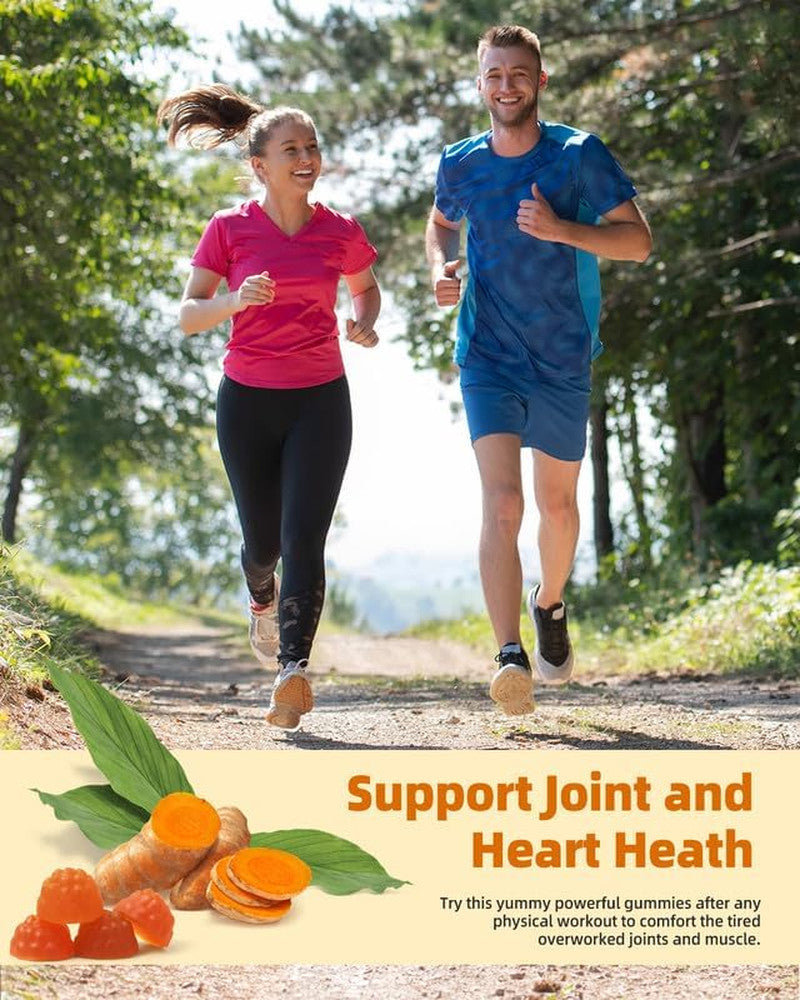 Turmeric Curcumin Gummies with Black Pepper 2 Pack, Turmeric and Ginger Suppleme
