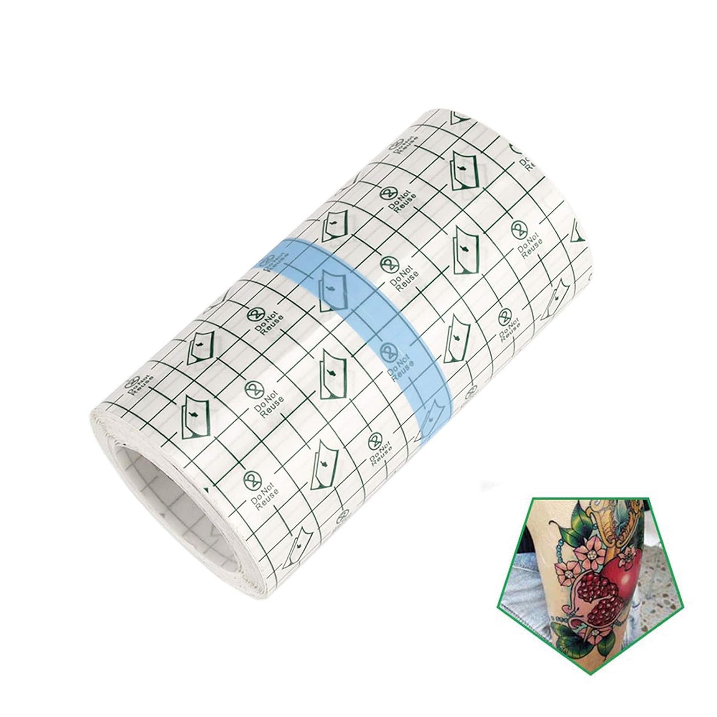 Tattoo Aftercare Bandage Roll 6"X10 Yard - Waterproof Transparent Film for Initi