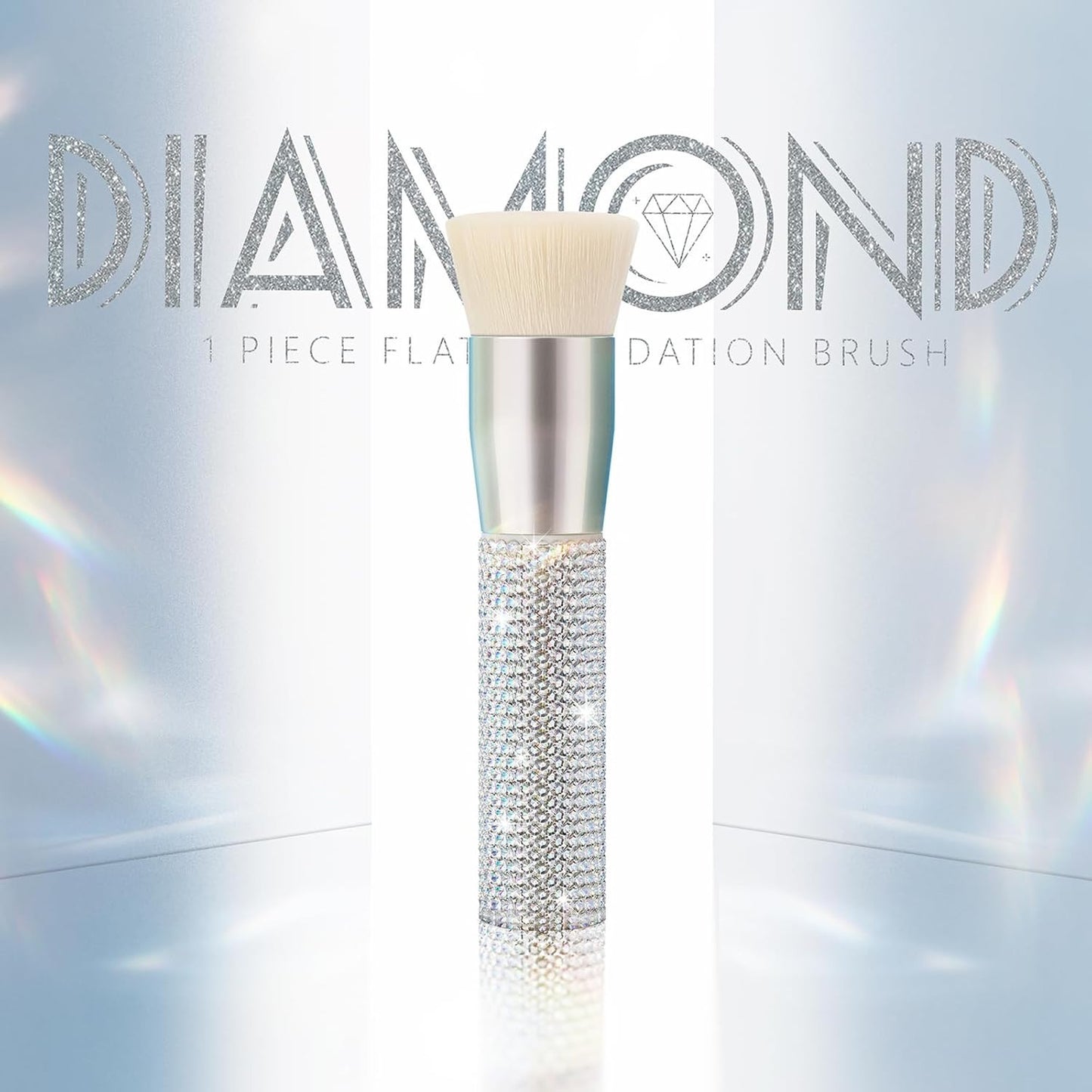 Rhinestone Foundation Brush Diamond Bling Makeup Tanning Brush Flat Top Kabuki B