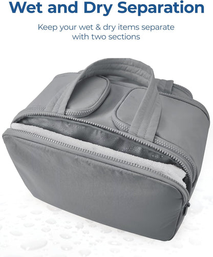 Travel Toiletry Bag, Lightweight Large Wide-Open Travel Bag for Women, Puffy Cos