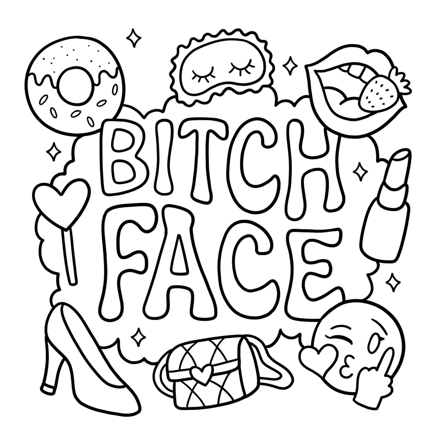 Swear Word: Bold and Easy Coloring Book for Adults Featuring Groovy & Funny Desi