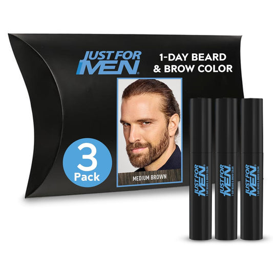 1-Day Beard & Brow Color, Temporary Color for Beard and Eyebrows, for a Fuller,