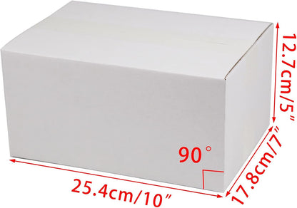 White Shipping Boxes 10X7X5 Inches Small Corrugated Cardboard Boxes, 25 Pack