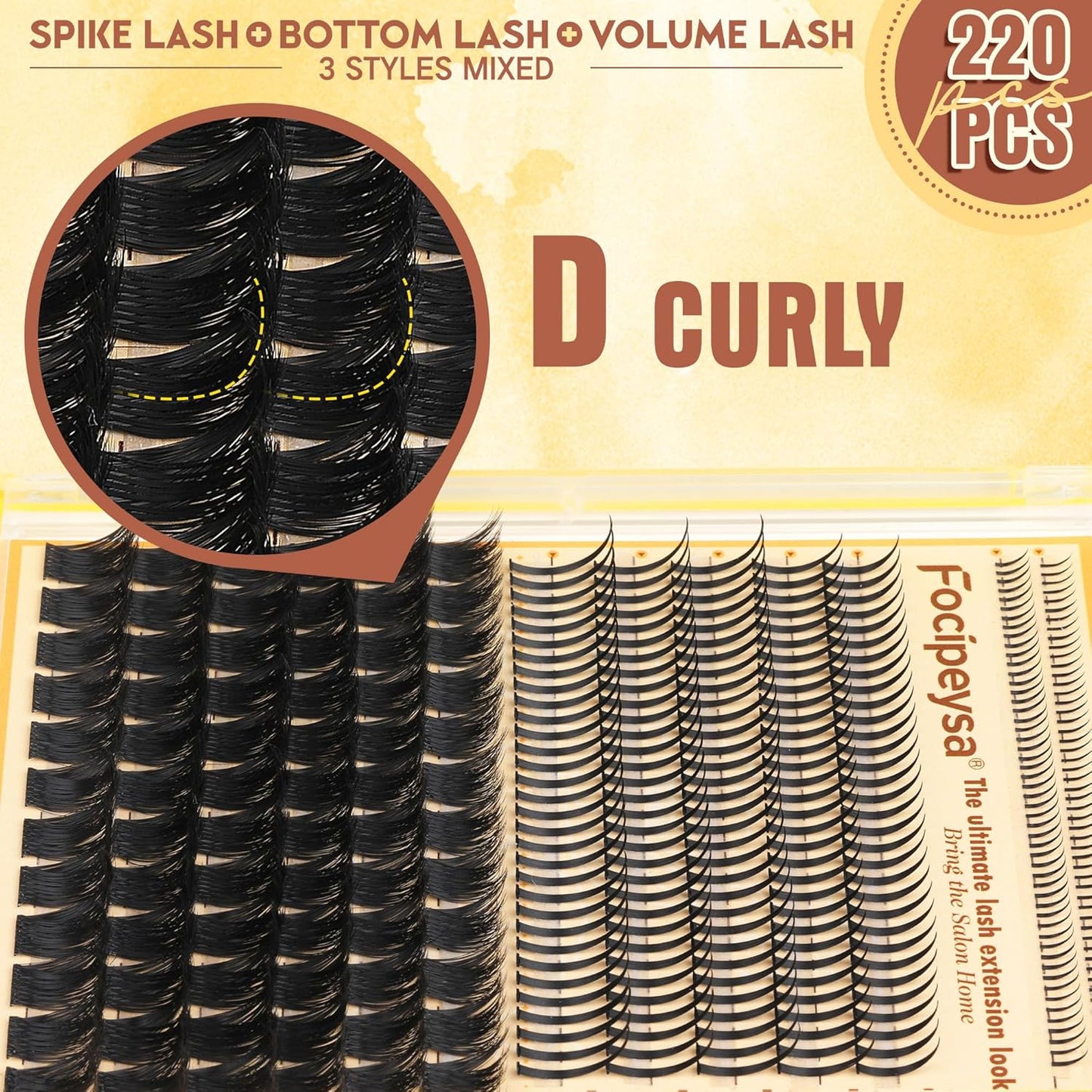 200D Lash Extensions with Bottom Lash Volume Eyelash Extensions 12-18Mm DIY Eyel