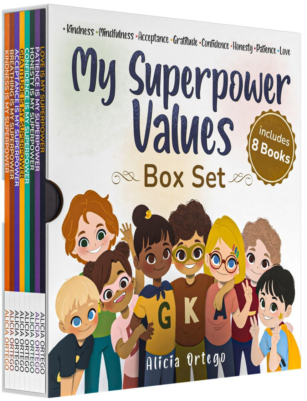 My Superpower Values 8 Book Box Set (Books 1-8: Kindness, Mindfulness, Acceptanc
