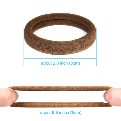 50PCS No Damage Hair Ties for Women, Cotton Elastic Hair Bands, Soft Ponytail Ho