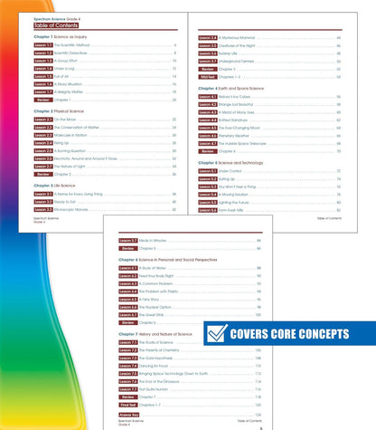 Spectrum Science 4Th Grade Workbooks, Focused Practice to Support Science Litera