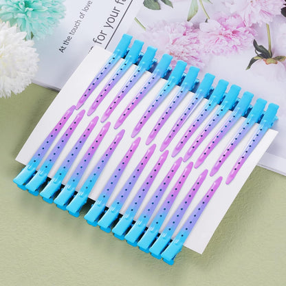 24 Packs Duck Bill Clips,  3.35 Inches Rustproof Metal Alligator Curl Clips with