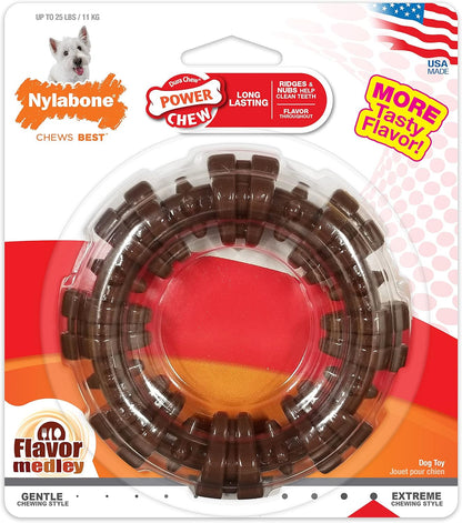 Textured Ring Power Chew Toy for Small Dogs, Durable Dog Toys for Aggressive Che