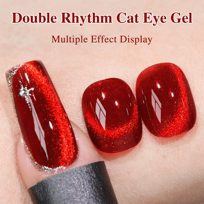 0.5 OZ Cat Eye Gel Polish with Magnet 15ML Holographic Glitter Shimmer Transluce