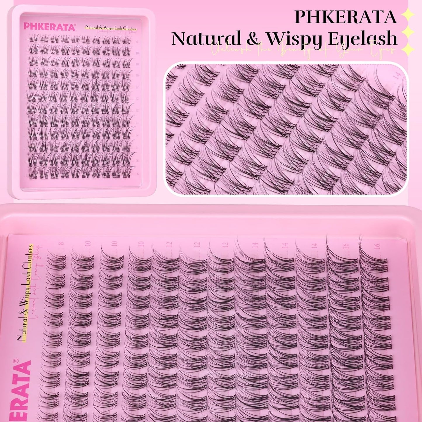 Natural Lash Clusters Invisible Band Eyelash Clusters Wispy Lashes Clusters 120