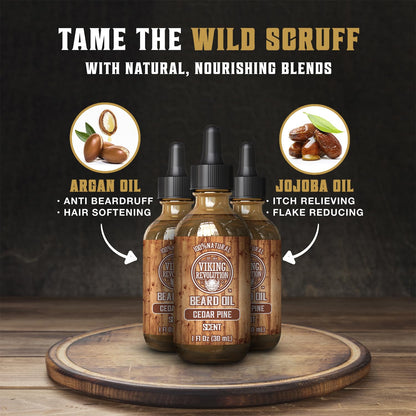 Men'S Beard Oil - Natural Argan and Jojoba Blend, Softens and Strengthens Facial
