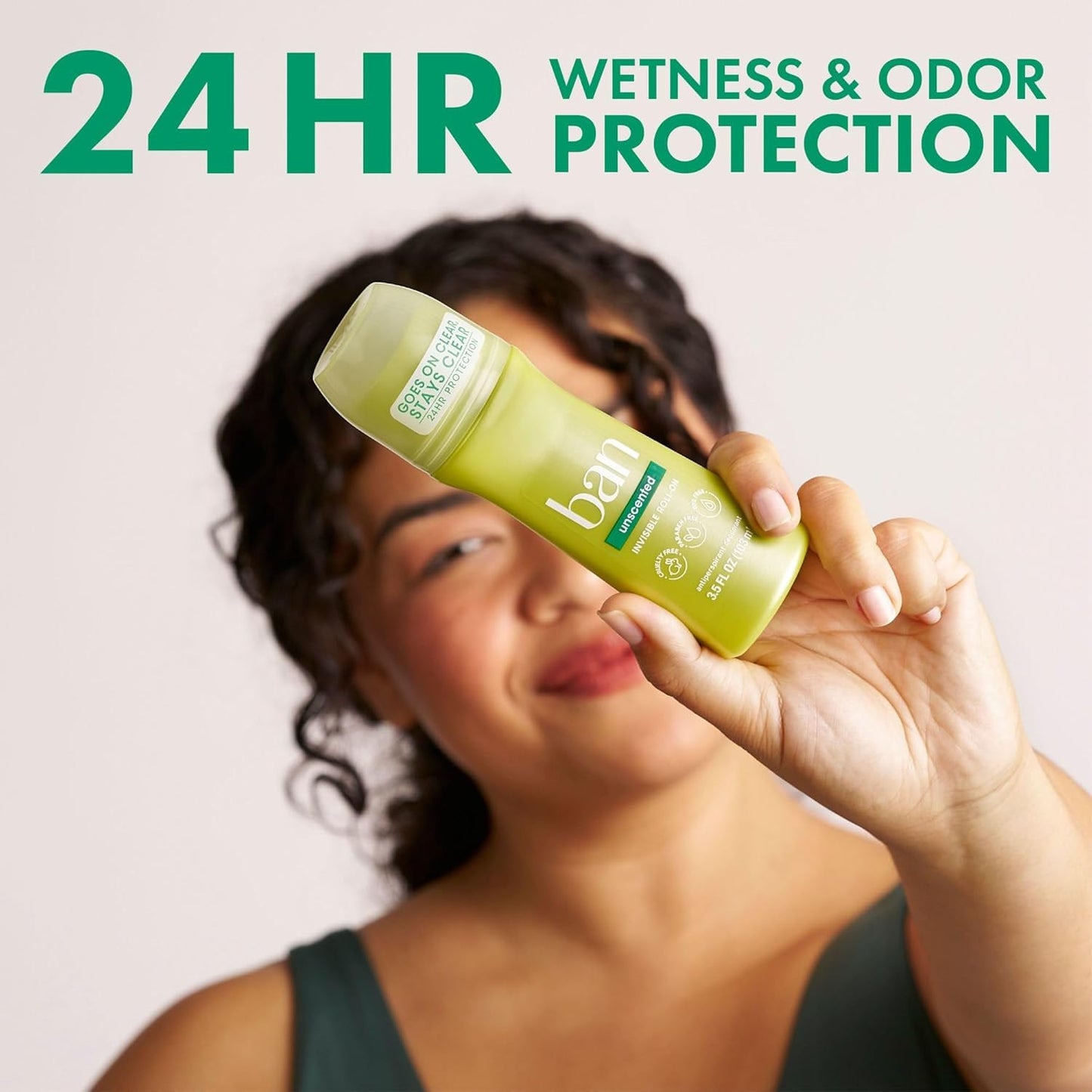 Original Unscented 24-Hour Invisible Antiperspirant, 3.5Oz Roll-On Deodorant, 4-