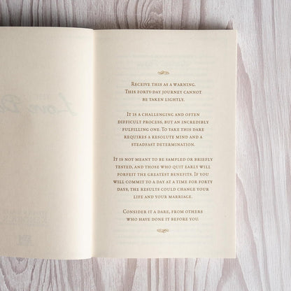 The Love Dare: a 40-Day Challenge for Husbands and Wives to Understand and Pract